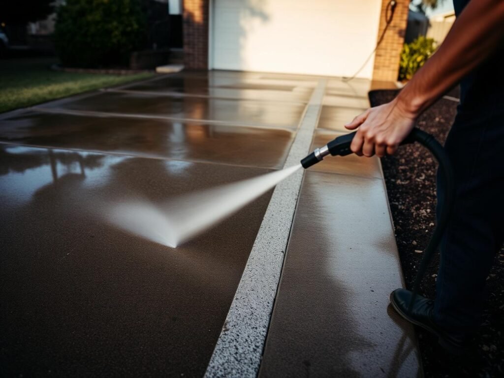 Concrete driveway · Newtown